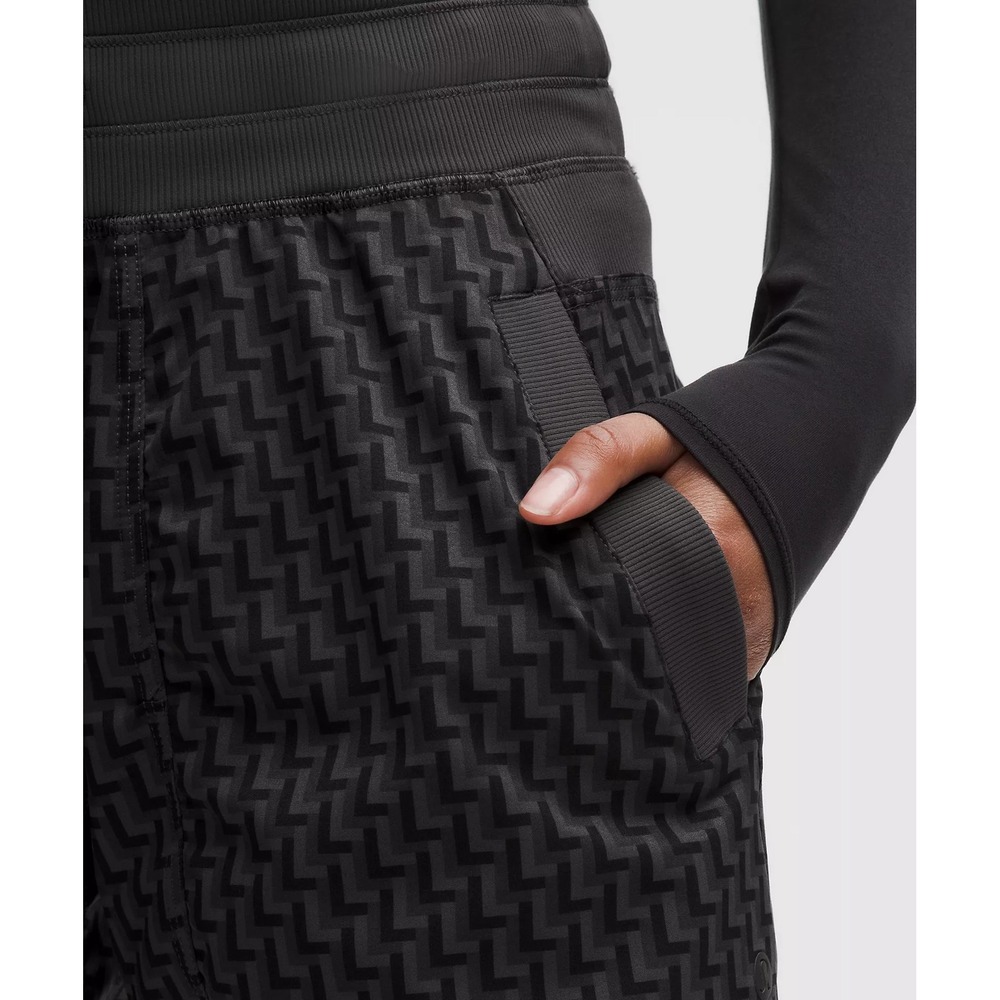 230-Lululemon-Dance Studio Mid-Rise Pant Regular-LLL Geo Pattern MIDI Black - Picture 4 of 7